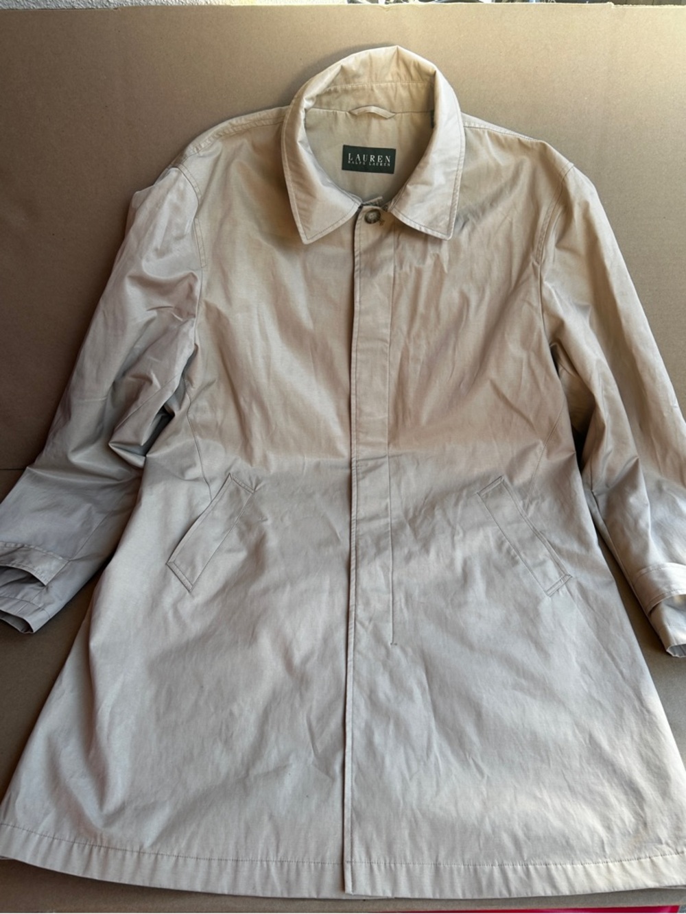 Ralph Lauren Cream Single-Breasted Trench Coat